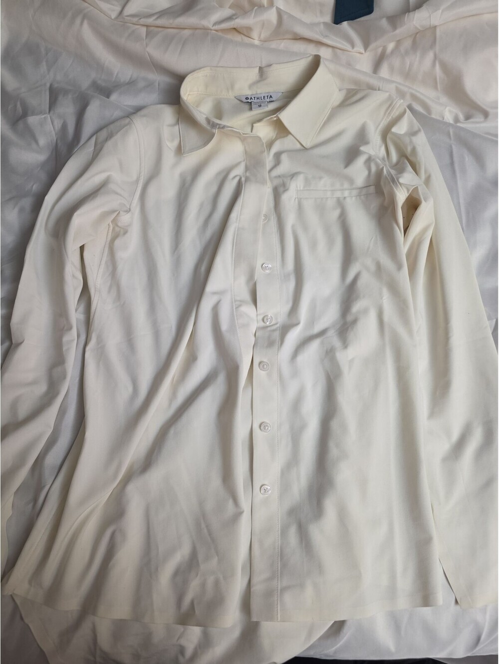 Athleta Classic White Button-Up Shirt XS